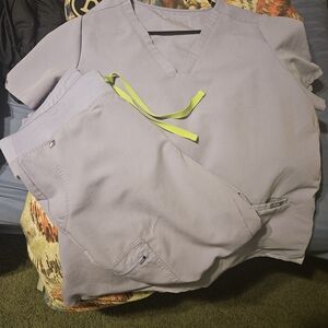 FIGS womens Light Purple Scrub Set